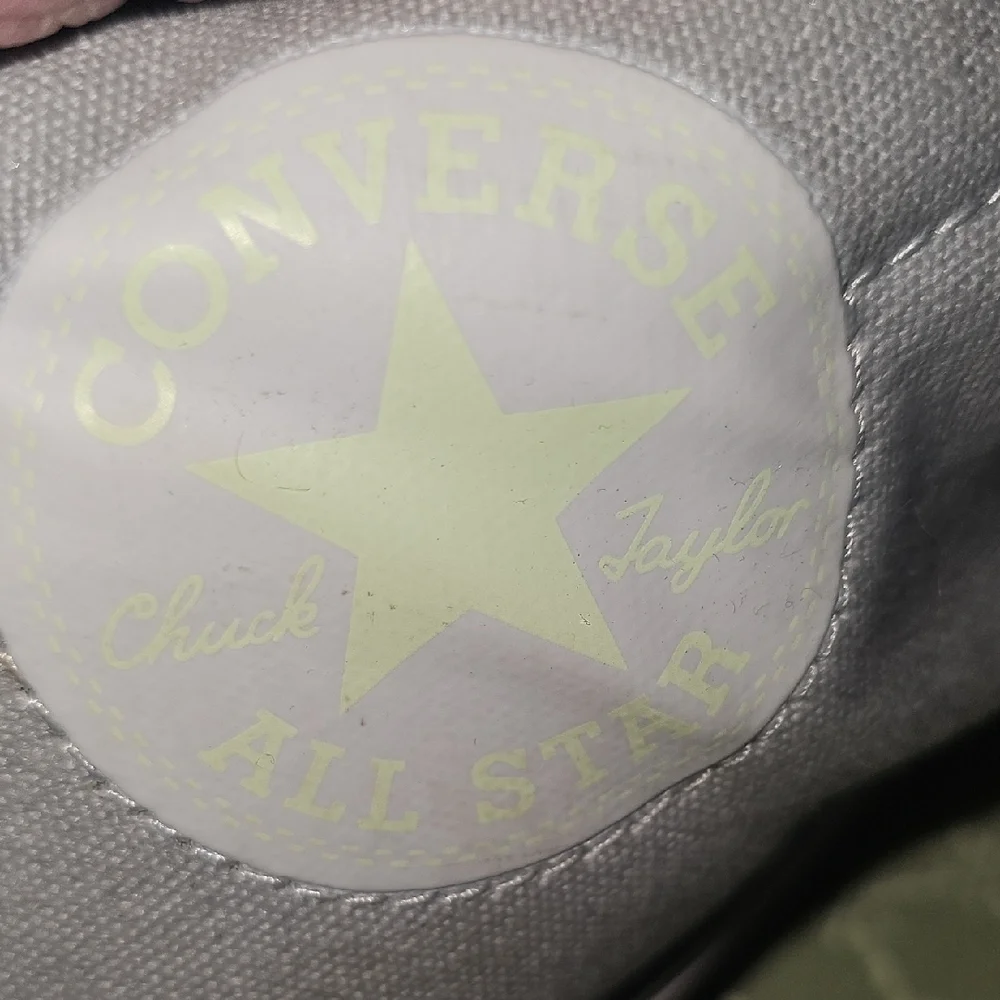 Converse All Star Women's Low Top Sneakers - Grey With Mint Green Size 6